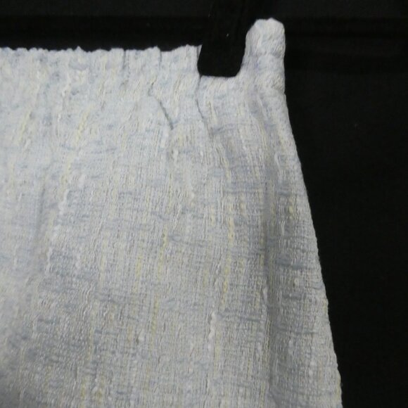 Unbranded | 12.5 inch waist measured | Elegant Light Blue Tweed Midi Skirt - Picture 5 of 14